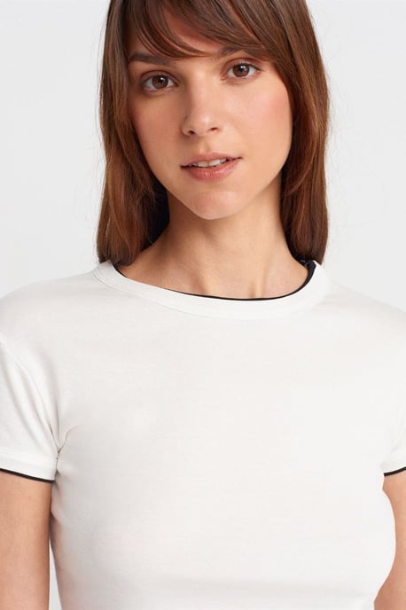 Women's Slim Fit Cotton Crop T-Shirt - Image 3