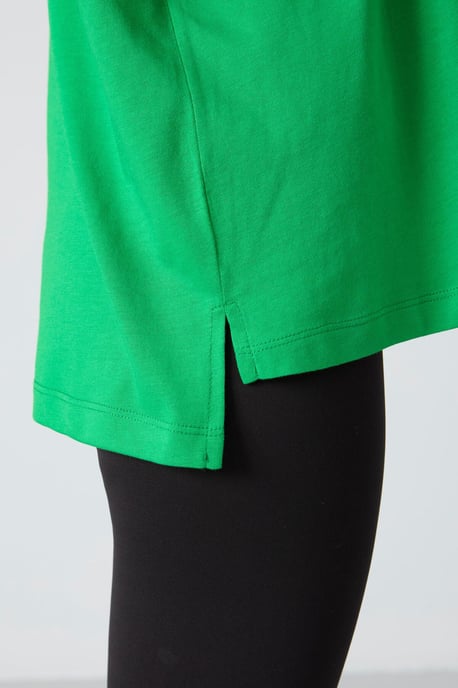 Oversized Cotton-Modal Crew Neck T-Shirt - Image 3