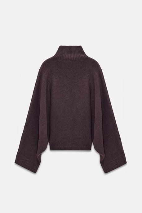Oversized Ribbed Turtleneck Sweater - Image 6