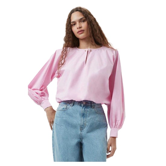 French Connection Womens/Ladies Cambria Keyhole Balloon Sleeve Blouse (Bubblegum Pink) - Image 1