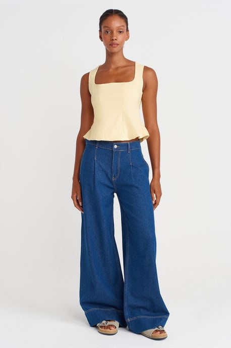 Strakke Mouwloze Blouse met Vierkante Dekolté - Image 4