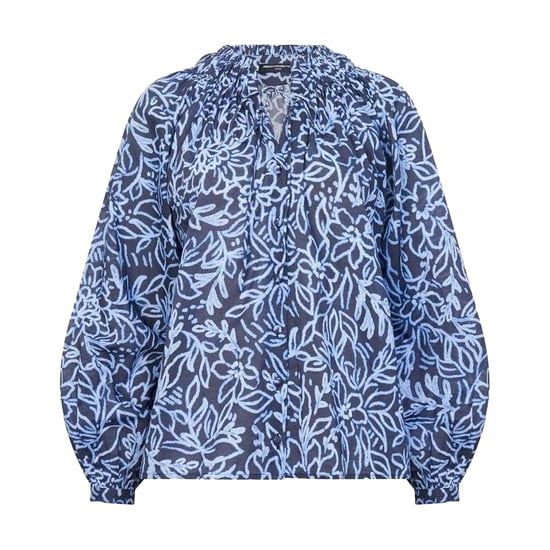 French Connection Womens/Ladies Floral Relaxed Fit Blouse (Navy Floral) - Image 2
