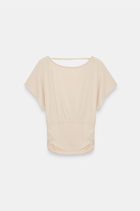 Women's Modal Blend Cut-out Crew Neck Blouse - Image 5