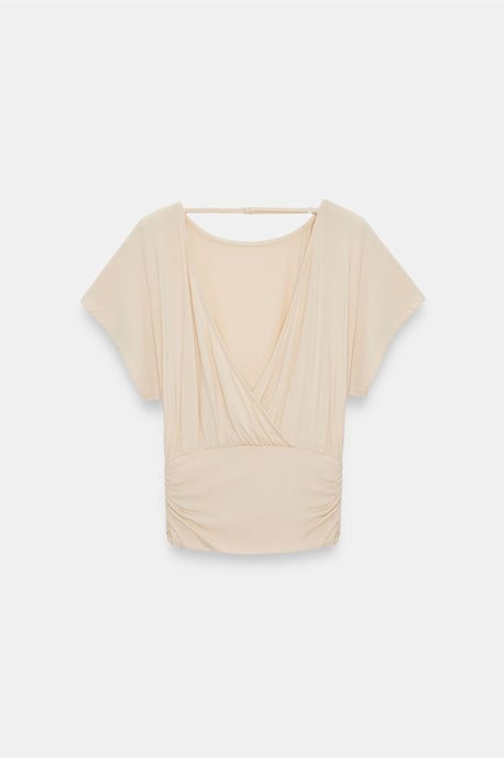 Women's Modal Blend Cut-out Crew Neck Blouse - Image 6
