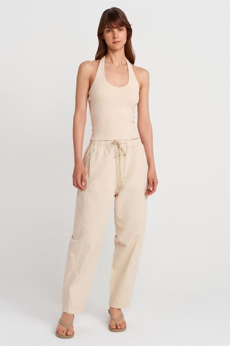 Ribbed Halterneck Sleeveless Blouse - Image 4