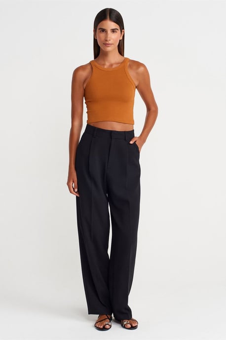 Ribbed Cotton-blend Sleeveless Crop Top - Image 4