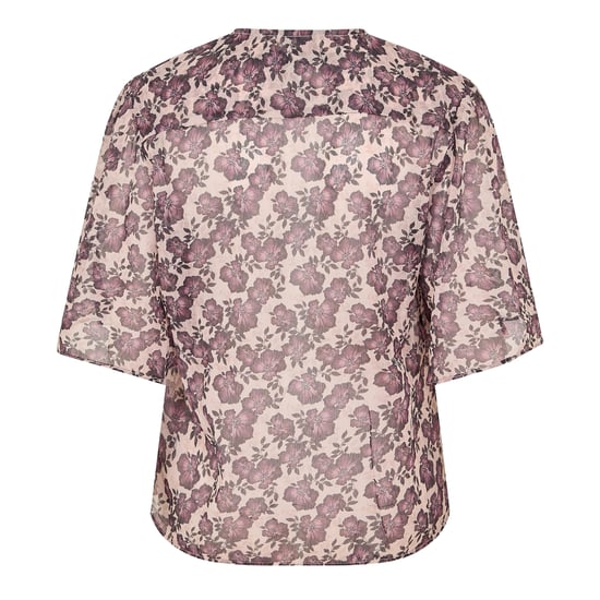 French Connection Womens/Ladies Elysian Floral Tie Neck Puff Sleeve Blouse (Blush Pink) - Image 3