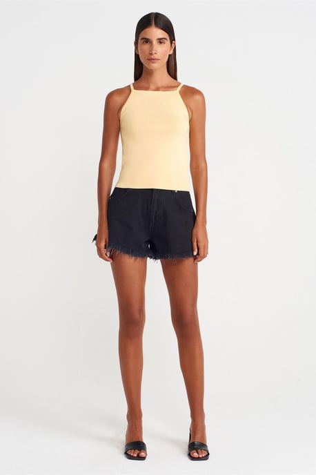 Slim Fit Halter Knit Blouse With Bow Detail - Image 3