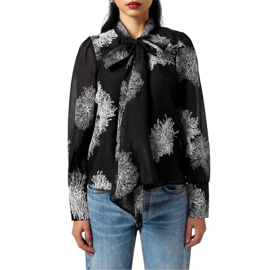 Vero Moda Dames/Dames Dula Bloemen Regelmatige Pofmouw Blouse (Zwart, Wit) - Image 4