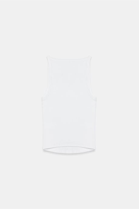 Ribbed Cotton Halterneck Blouse - Image 6