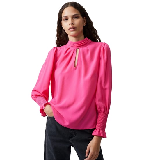 French Connection Womens/Ladies High-Neck Regular Blouse (Luminous Pink) - Image 1