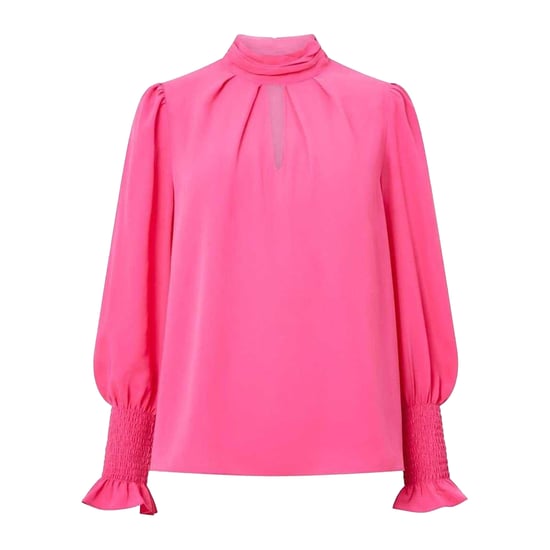 French Connection Womens/Ladies High-Neck Regular Blouse (Luminous Pink) - Image 2