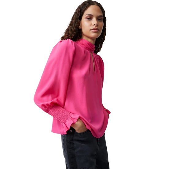 French Connection Womens/Ladies High-Neck Regular Blouse (Luminous Pink) - Image 4