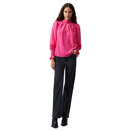 French Connection Womens/Ladies High-Neck Regular Blouse (Luminous Pink) - Image 5