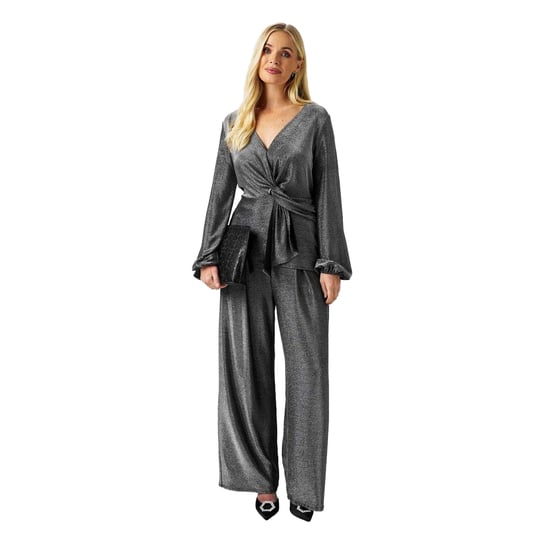 Biba Dames/Dames Metallic Knoopsluiting Blouse (Zilver) - Image 5