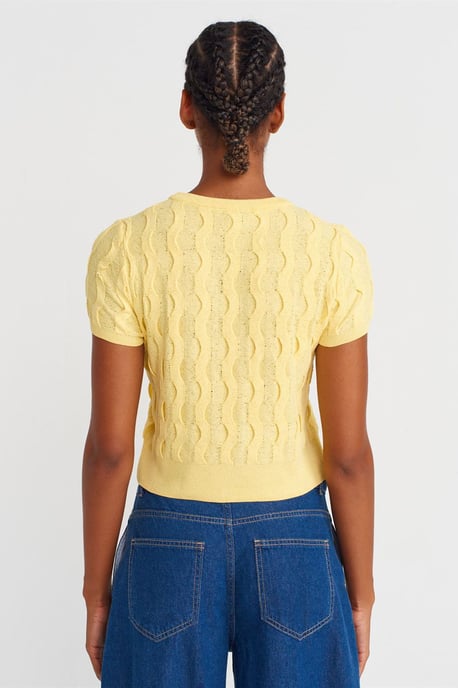 Geleide Ribbel Crop Blouse - Image 2
