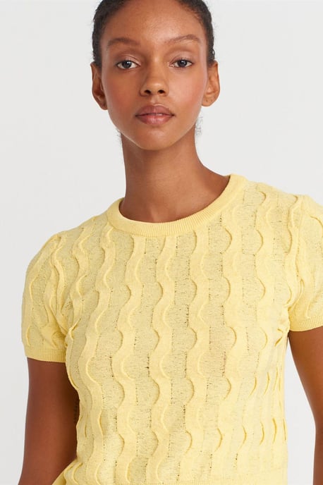 Geleide Ribbel Crop Blouse - Image 3