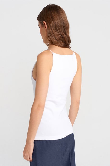 Slim-Fit Halterhals Jersey Blouse - Image 2