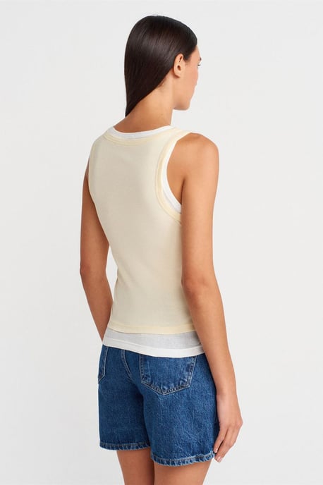 Ribbed Cotton Sleeveless Cami Blouse - Image 2