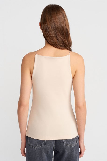 Slim-Fit Halterhals Jersey Blouse - Image 2