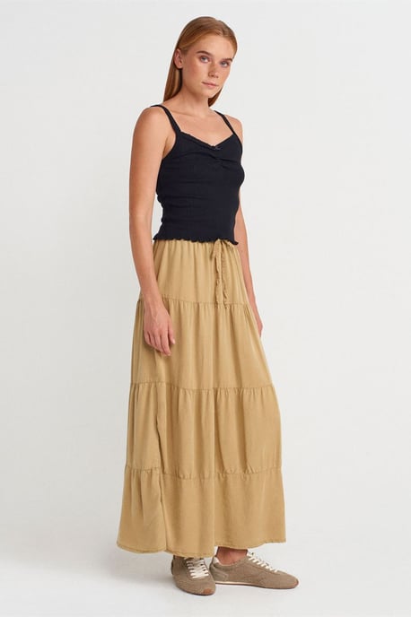 Katoenen Geribbelde Blouse met Vierkante Halslijn - Image 4