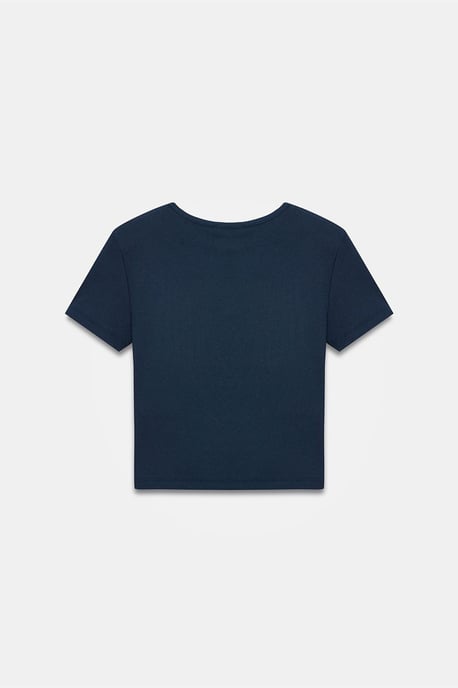 Slim Fit Crop Jersey Blouse - Image 6