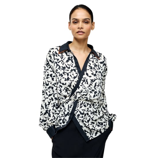 French Connection Womens/Ladies Twist Blouse (Black/Cream) - Image 1