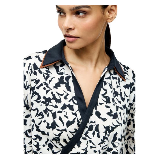 French Connection Womens/Ladies Twist Blouse (Black/Cream) - Image 4