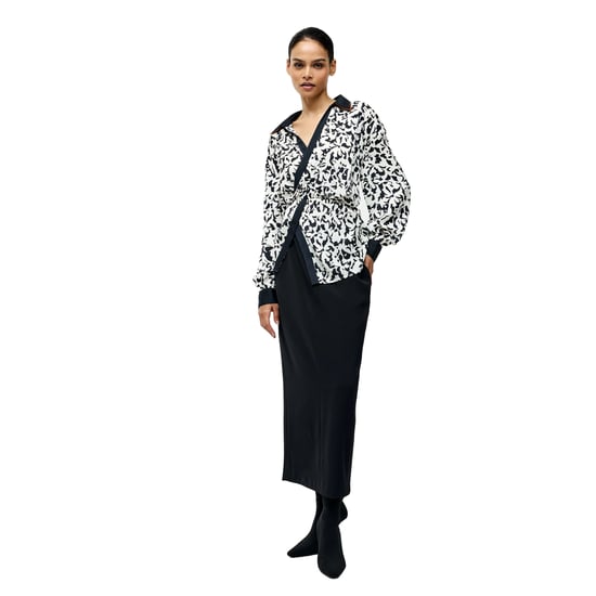 French Connection Womens/Ladies Twist Blouse (Black/Cream) - Image 5