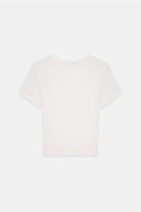 Slim Fit Crop Jersey Blouse - Image 5
