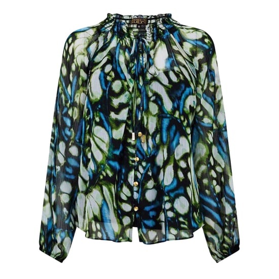 Biba Dames/Dames Sheer Blouse (Vlinder Groen) - Image 2