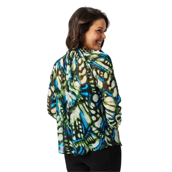 Biba Dames/Dames Sheer Blouse (Vlinder Groen) - Image 5