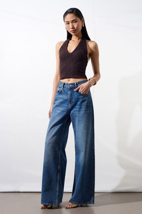Dames Kant Halters Crop Blouse - Image 1