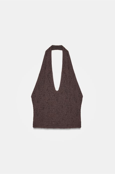 Dames Kant Halters Crop Blouse - Image 5