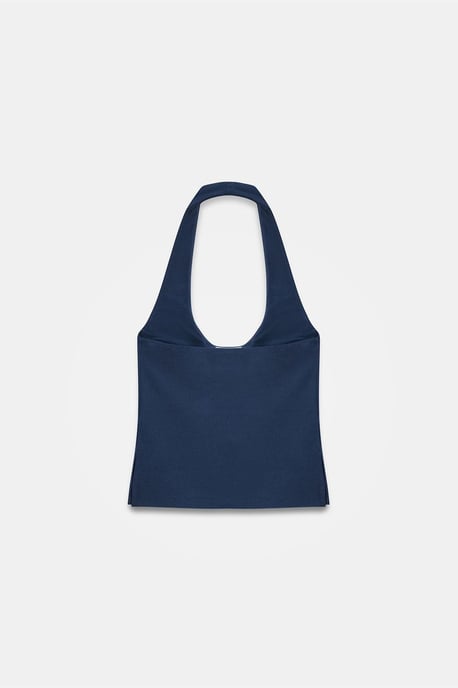 Halterneck Cut-Out Slim Fit Blouse - Image 6
