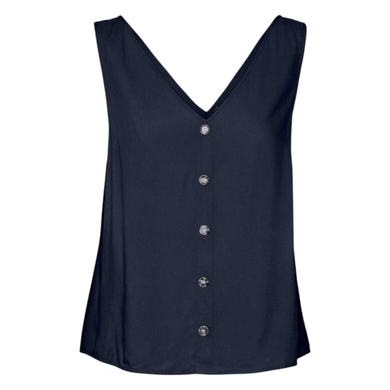 Vero Moda Damesblouse met V-hals en normale pasvorm (Navy Blazer) - Image 2