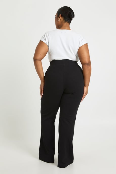 Plus Basic Rib Flared Legging - Image 2