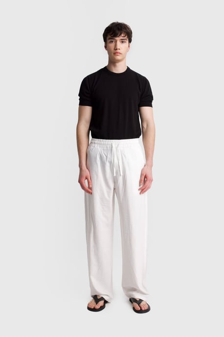 Men's Wide-Leg Trousers With Elastic Waist - Image 4