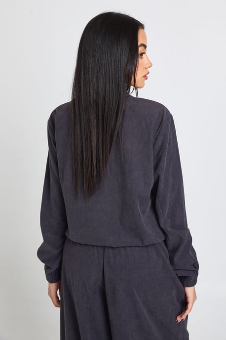Cord Funnel Neck Tracksuit Top - Image 2