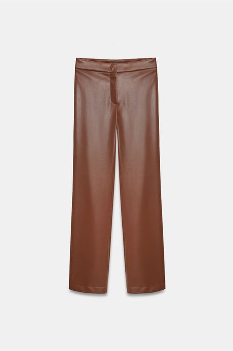 Women's Faux Leather Flare Pants - Image 5