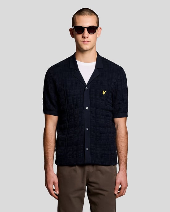 Revere Collar Knitted Resort Shirt - Image 1