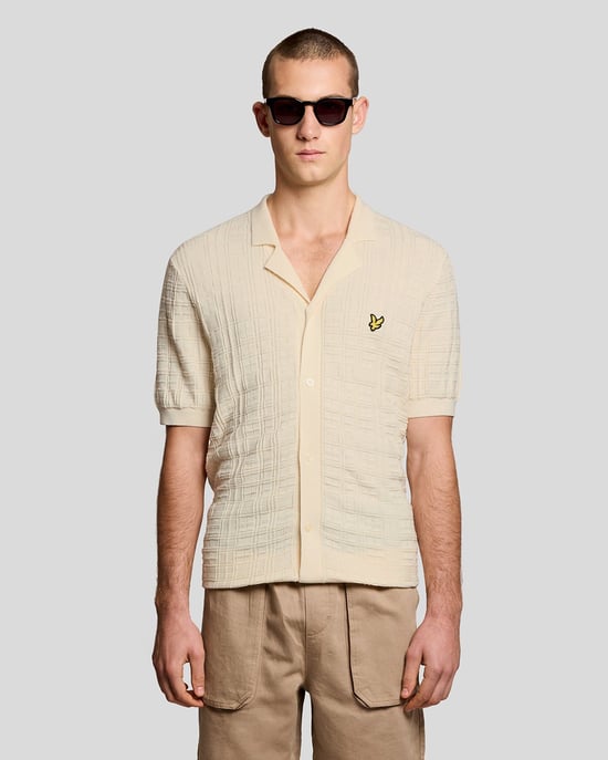 Revere Collar Knitted Resort Shirt - Image 1