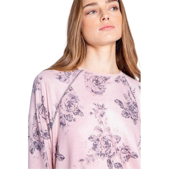 PJ Salvage Dames Bloemen Ronde Hals Top (Roze) - Image 4