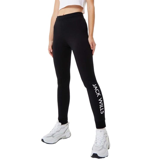 Jack Wills Womens/Ladies Premium Cotton Slim Casual Joggers (Black) - Image 2