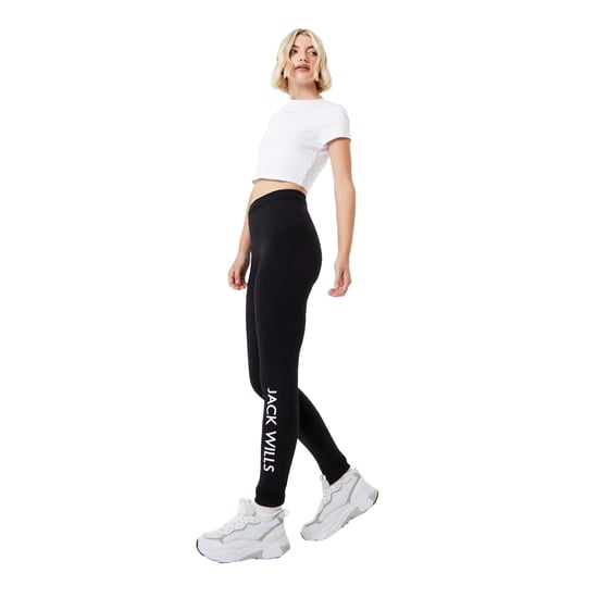 Jack Wills Womens/Ladies Premium Cotton Slim Casual Joggers (Black) - Image 4