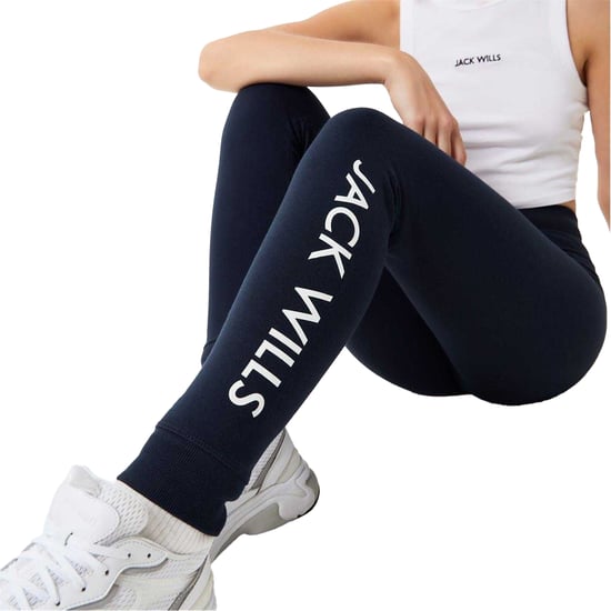 Jack Wills Womens/Ladies Premium Cotton Slim Casual Joggers (Navy) - Image 1