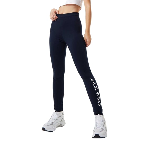 Jack Wills Womens/Ladies Premium Cotton Slim Casual Joggers (Navy) - Image 2