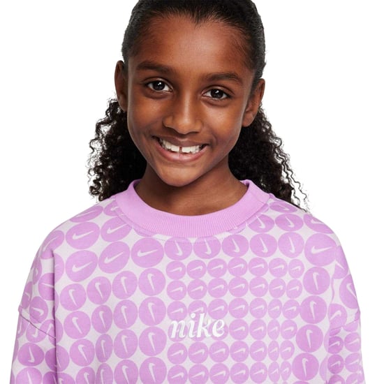 Nike Girls Club oversized fleece-sweatshirt (Fuchsia/Wit) - Image 2