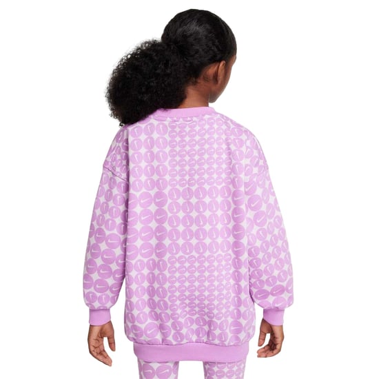 Nike Girls Club oversized fleece-sweatshirt (Fuchsia/Wit) - Image 3