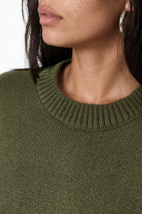 Oversized Crew Neck Knit Sweater - Image 5
